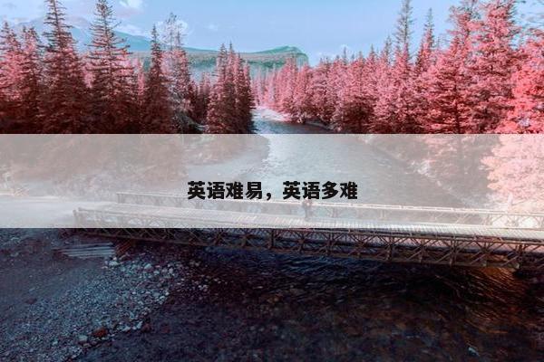 英语难易，英语多难