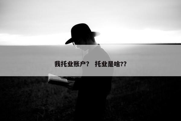 我托业账户？ 托业是啥?？