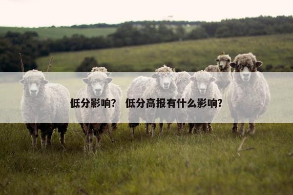 低分影响？ 低分高报有什么影响？
