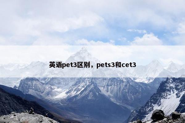 英语pet3区别，pets3和cet3