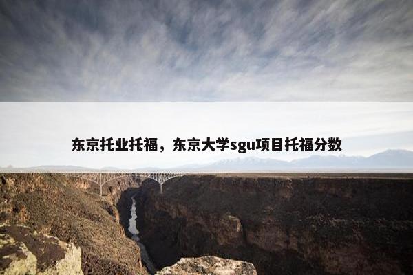 东京托业托福，东京大学sgu项目托福分数