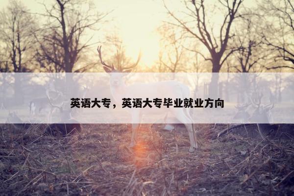 英语大专，英语大专毕业就业方向