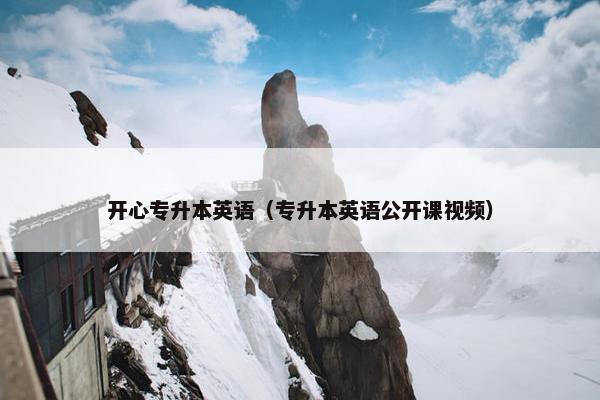 开心专升本英语（专升本英语公开课视频）