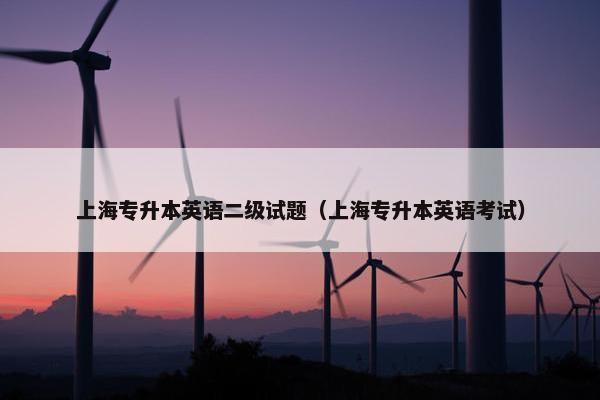 上海专升本英语二级试题（上海专升本英语考试）