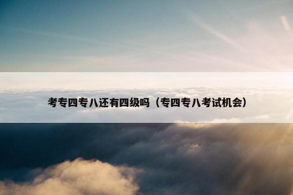 考专四专八还有四级吗（专四专八考试机会）