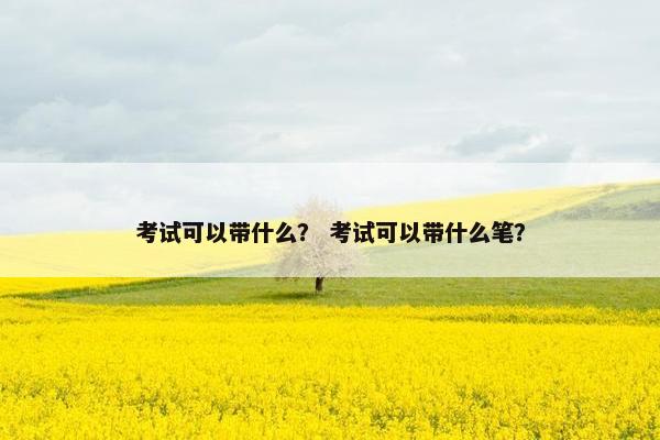 考试可以带什么？ 考试可以带什么笔？