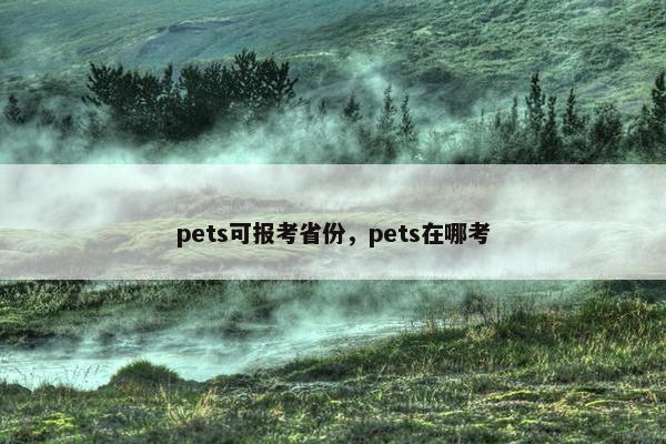 pets可报考省份，pets在哪考