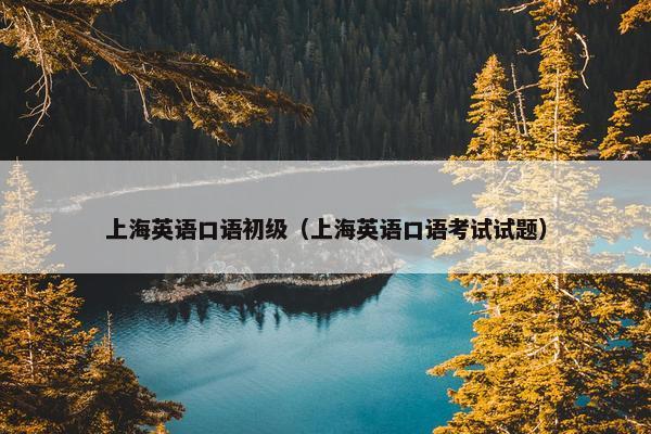 上海英语口语初级（上海英语口语考试试题）