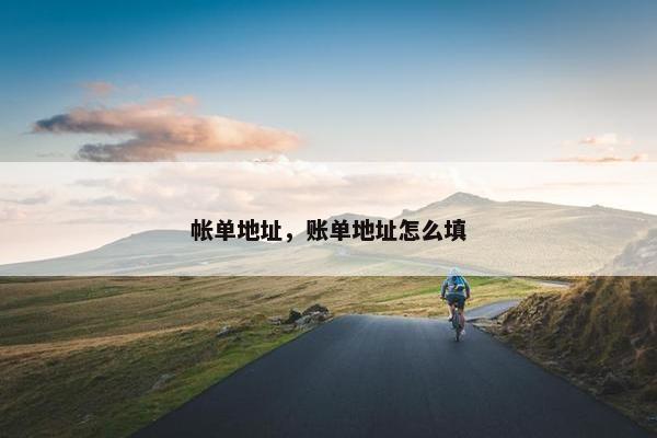 帐单地址，账单地址怎么填