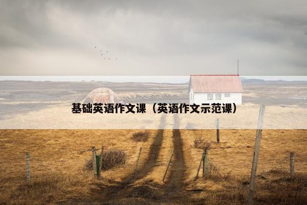 基础英语作文课（英语作文示范课）