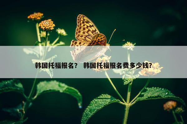 韩国托福报名？ 韩国托福报名费多少钱？
