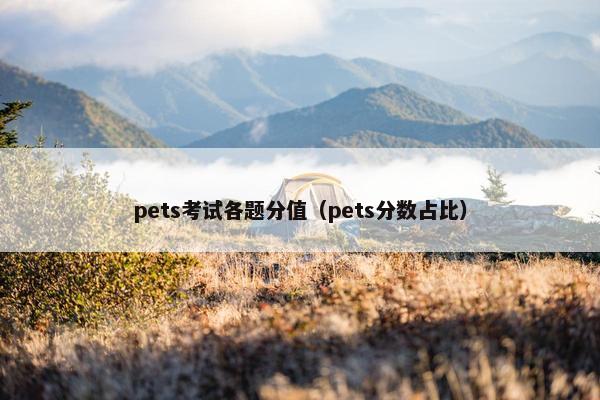 pets考试各题分值（pets分数占比）