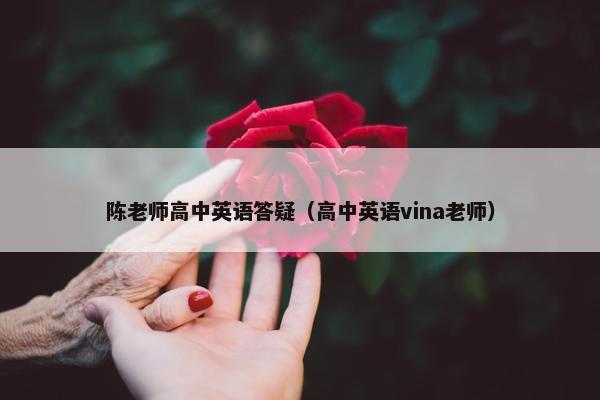 陈老师高中英语答疑（高中英语vina老师）