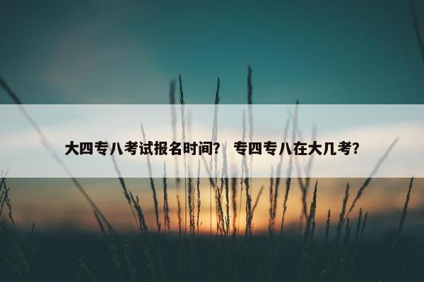 大四专八考试报名时间？ 专四专八在大几考？