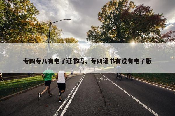 专四专八有电子证书吗，专四证书有没有电子版