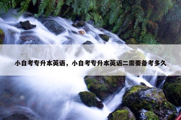 小自考专升本英语，小自考专升本英语二需要备考多久