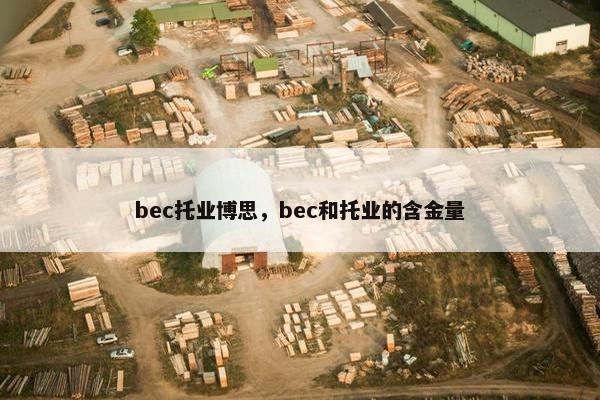 bec托业博思，bec和托业的含金量