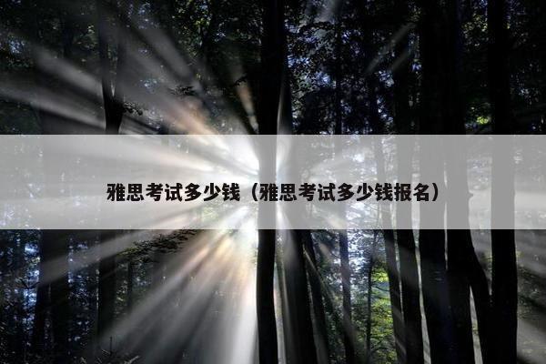 雅思考试多少钱（雅思考试多少钱报名）