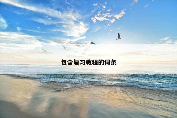 包含复习教程的词条