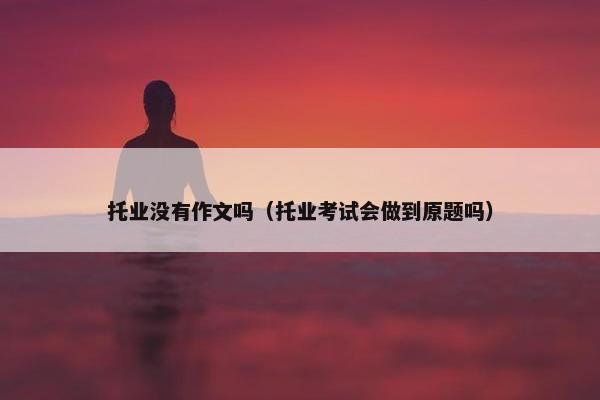 托业没有作文吗（托业考试会做到原题吗）
