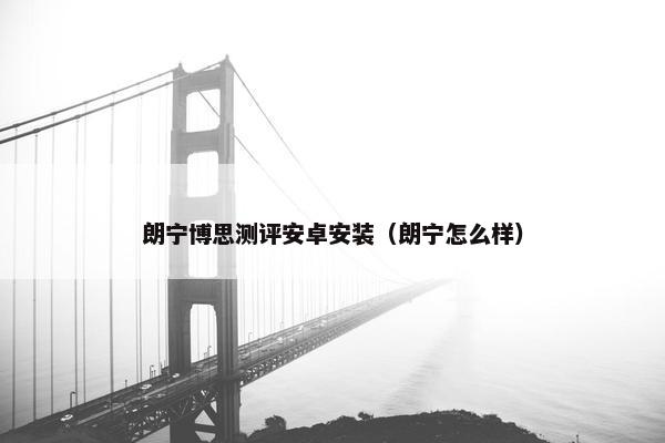 朗宁博思测评安卓安装（朗宁怎么样）