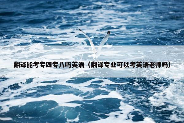 翻译能考专四专八吗英语（翻译专业可以考英语老师吗）