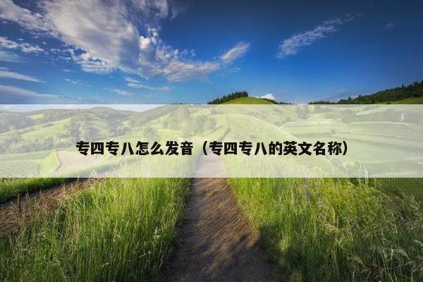 专四专八怎么发音（专四专八的英文名称）