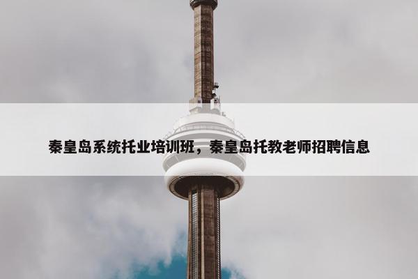 秦皇岛系统托业培训班，秦皇岛托教老师招聘信息