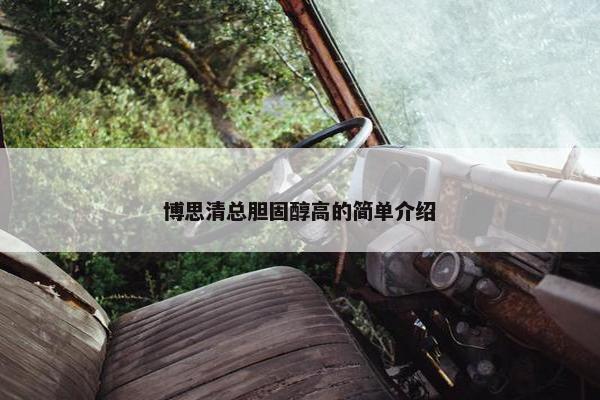 博思清总胆固醇高的简单介绍