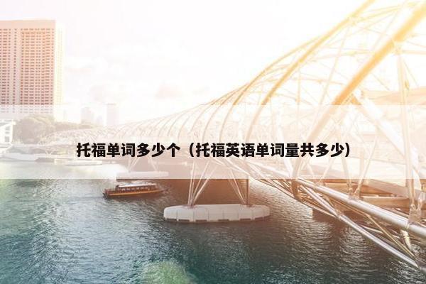 托福单词多少个（托福英语单词量共多少）