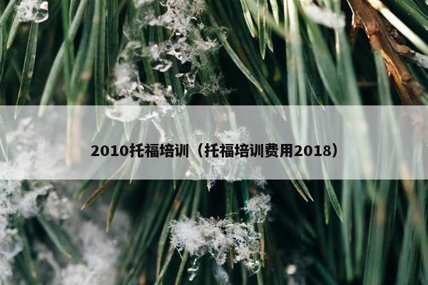 2010托福培训（托福培训费用2018）