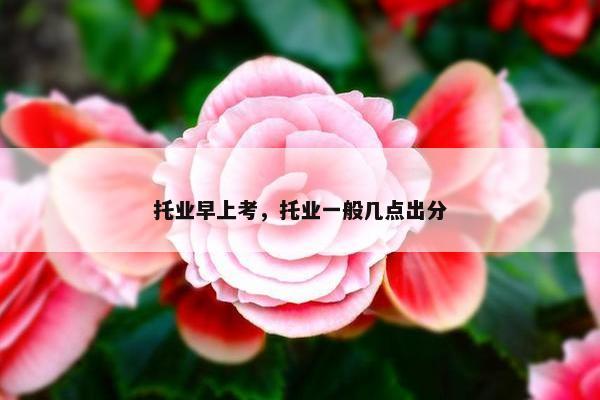 托业早上考，托业一般几点出分