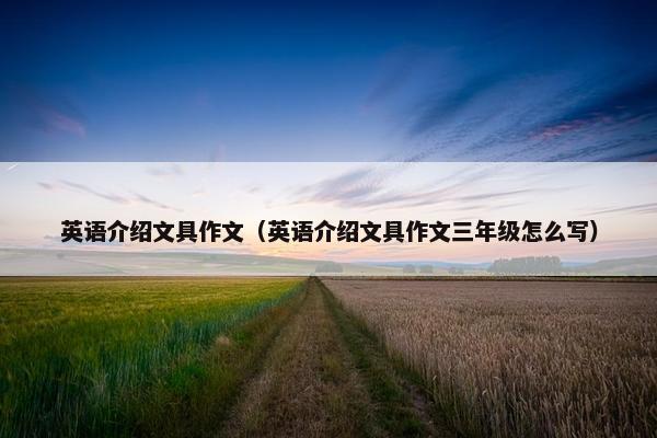 英语介绍文具作文（英语介绍文具作文三年级怎么写）