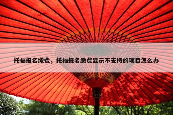 托福报名缴费，托福报名缴费显示不支持的项目怎么办