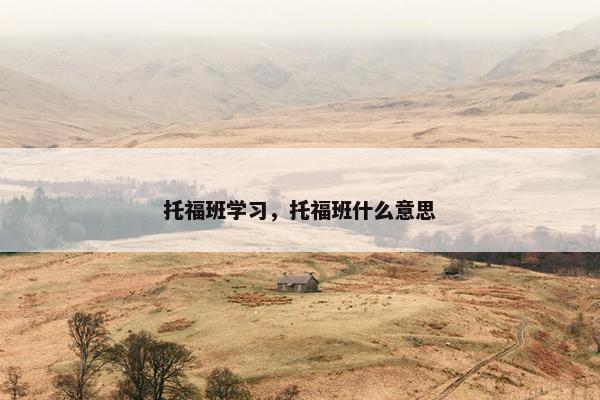 托福班学习，托福班什么意思