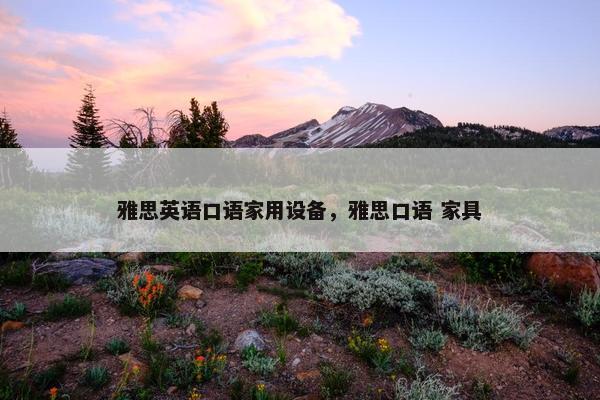 雅思英语口语家用设备，雅思口语 家具