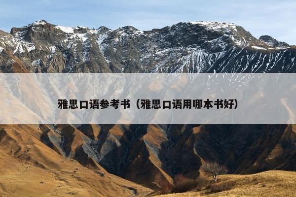 雅思口语参考书（雅思口语用哪本书好）