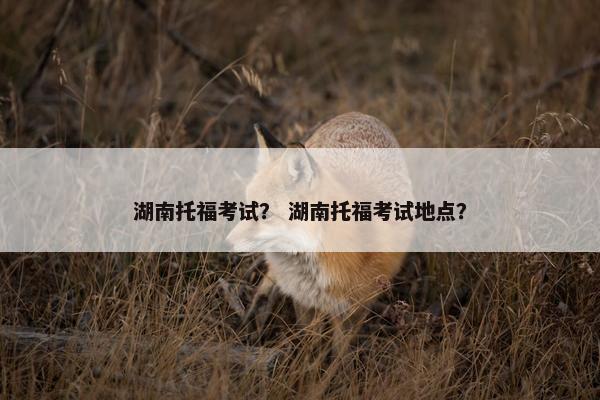 湖南托福考试？ 湖南托福考试地点？