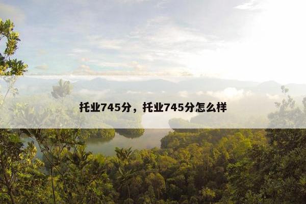 托业745分，托业745分怎么样