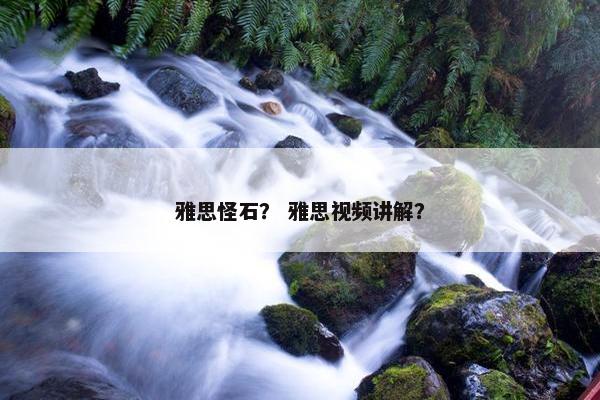 雅思怪石？ 雅思视频讲解？