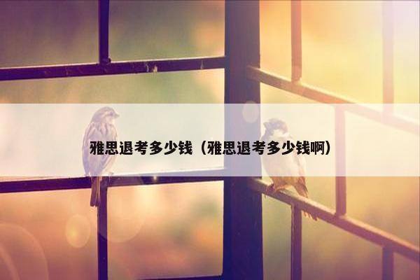 雅思退考多少钱（雅思退考多少钱啊）