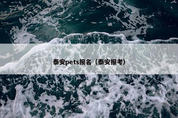 泰安pets报名（泰安报考）