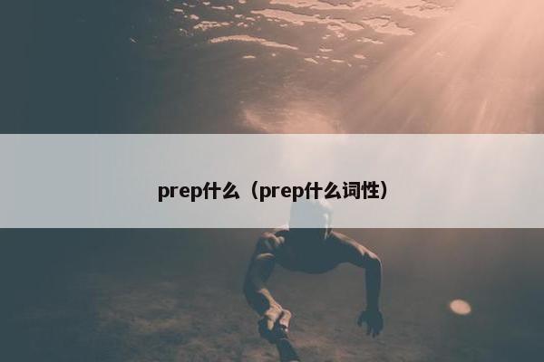 prep什么（prep什么词性）