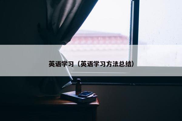 英语学习（英语学习方法总结）