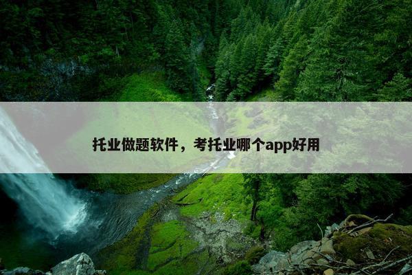 托业做题软件，考托业哪个app好用