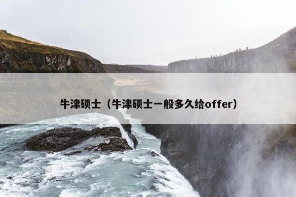 牛津硕士（牛津硕士一般多久给offer）
