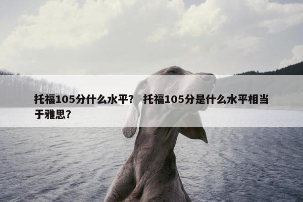 托福105分什么水平？ 托福105分是什么水平相当于雅思？