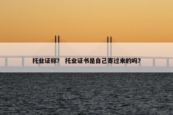 托业证称？ 托业证书是自己寄过来的吗？