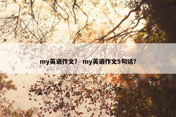 my英语作文？ my英语作文5句话？