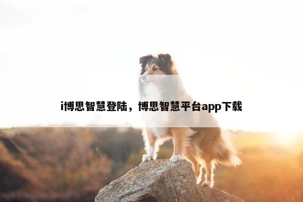 i博思智慧登陆，博思智慧平台app下载